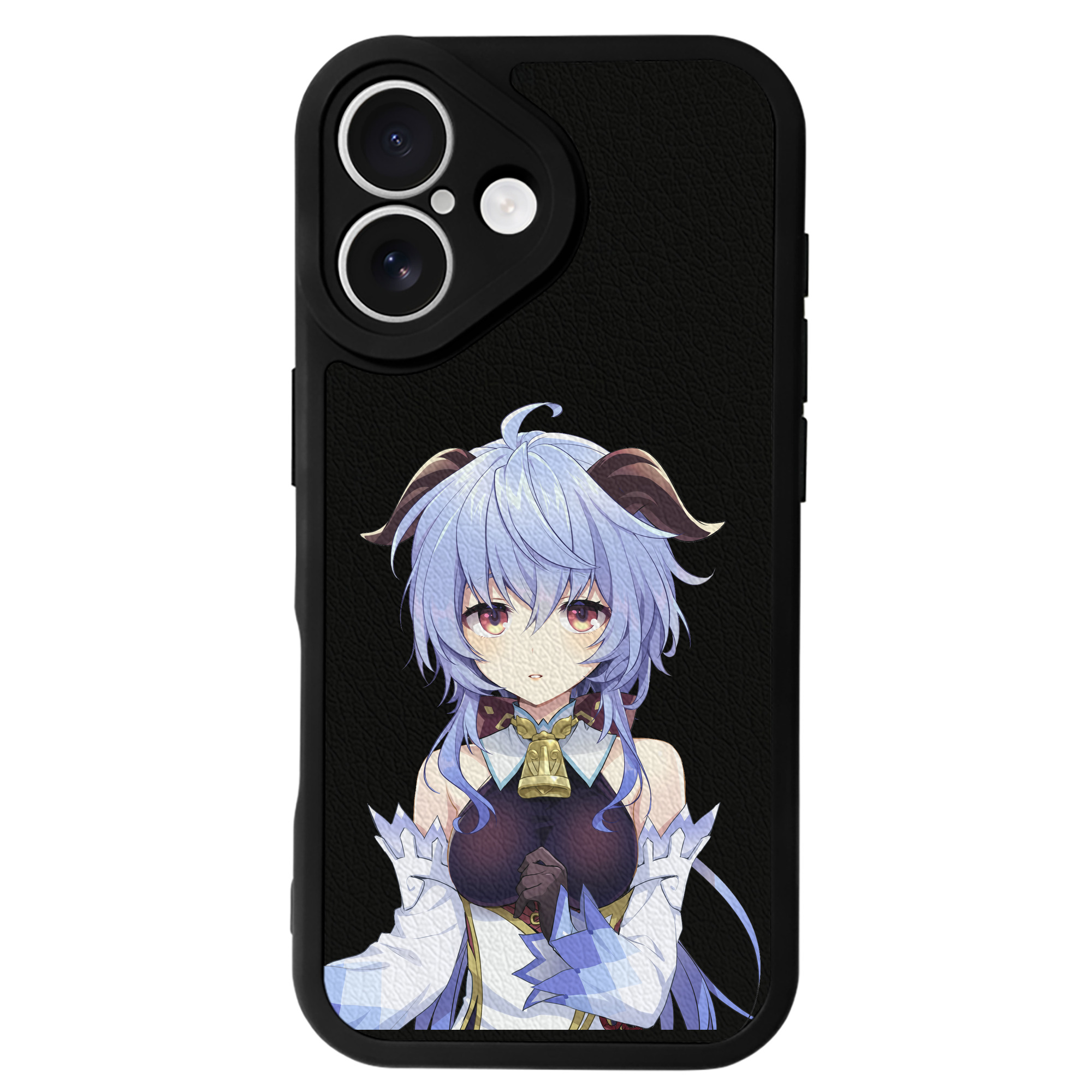 げんし神 甘雨 かんう genshin Ganyu 【iPhone 16シリーズ対応】シリコンスマホケース（レザー調） 材質：シリコン